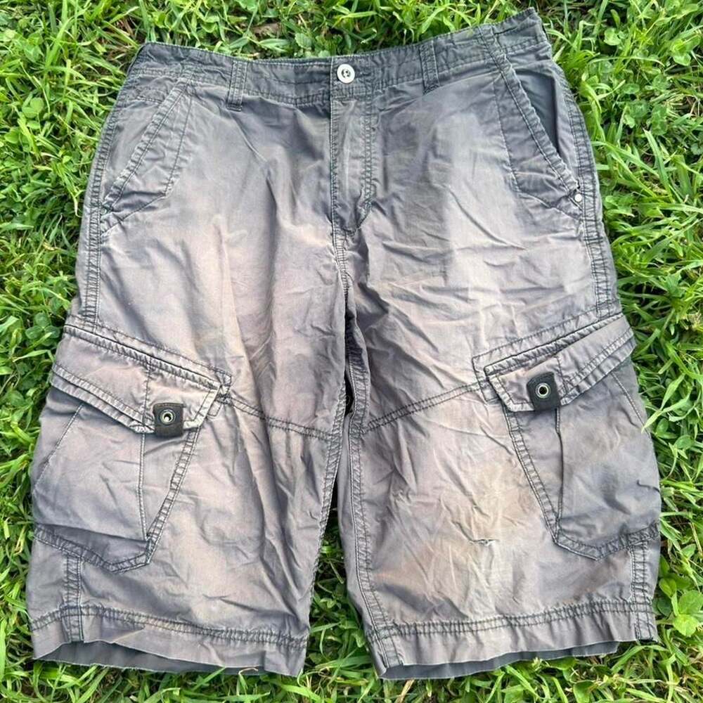 Helix Y2K Vintage Cargo Shorts Grey Size 34